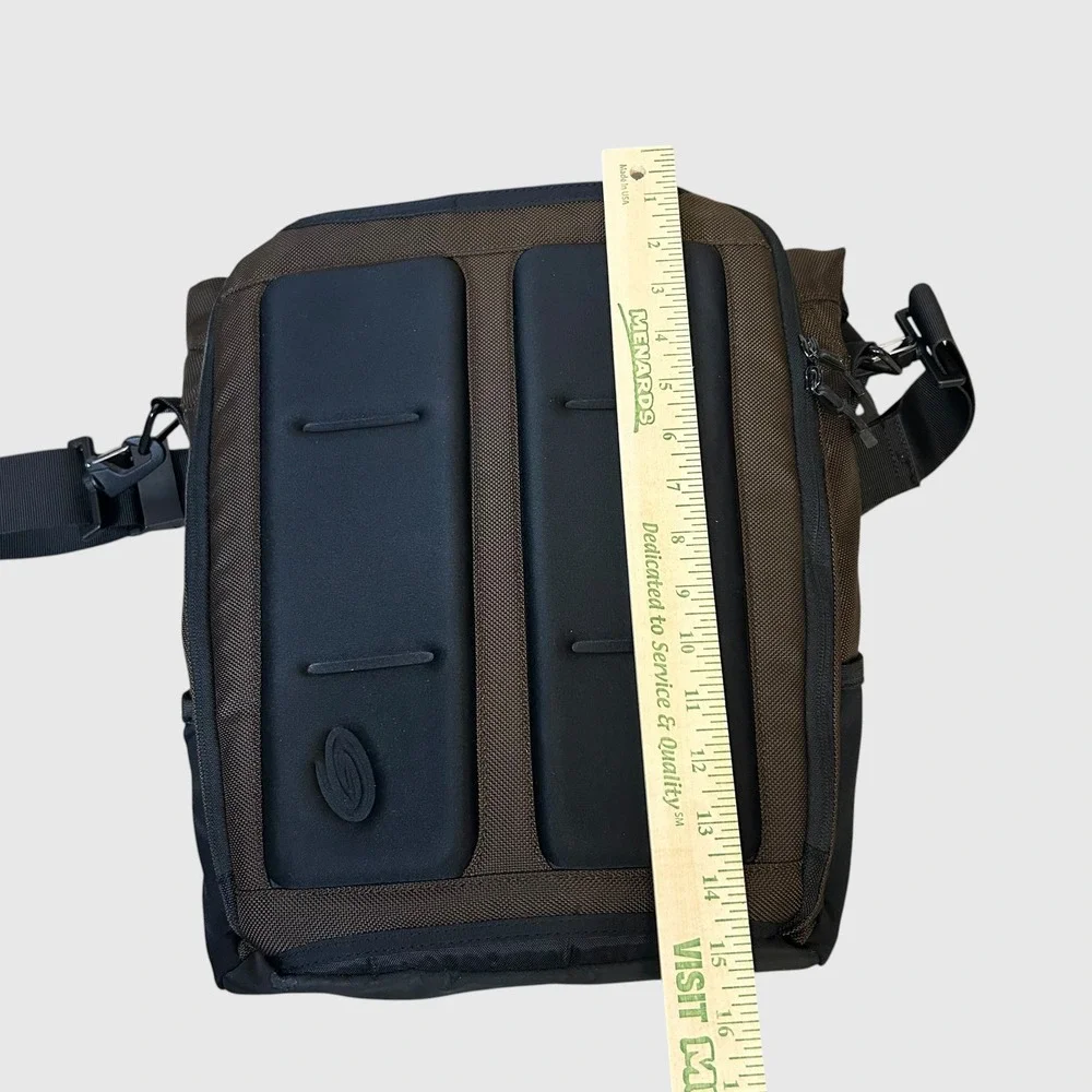 Timbuk2 Gorpcore Techwear Messenger Bag Medium Ballistic Nylon Brown Black